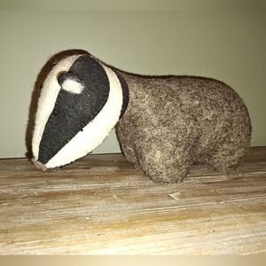 Serena & Lily Felted Badger Bookend